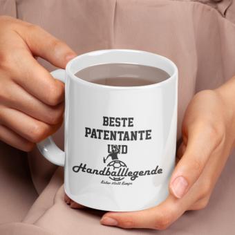 Beste Patentante und Handballlegende Tasse 