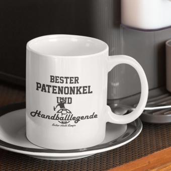 Bester Patenonkel und Handballlegende Tasse 