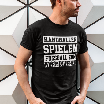 Fussball zum Warmmachen Shirt - black 3XL